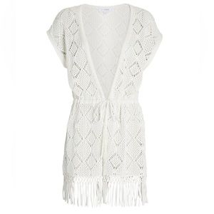 Intermix Beachclub Samara cotton fringe cover up NWT